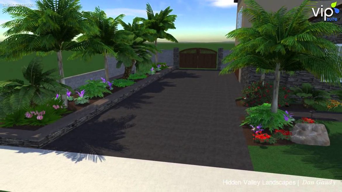 Hidden Valley Landscapes custom front yard design.