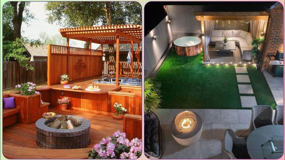Outdoor Hot Bathtub and Jacuzzi Garden Design  - Home Decor