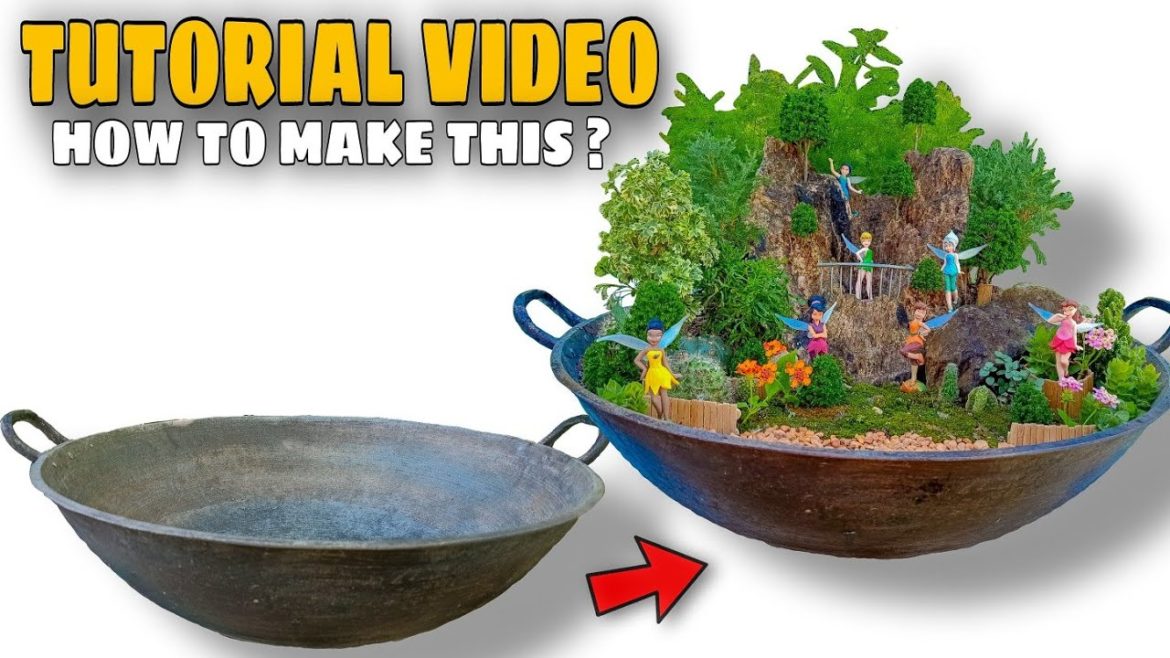 DISH GARDEN DESIGN IDEAS : Fairy Garden in a Large Frying Pan ๐ฟ๐ฆ DISH GARDEN DESIGN IDEAS : Fairy Garden in a Large Frying Pan ๐ฟ๐ฆ