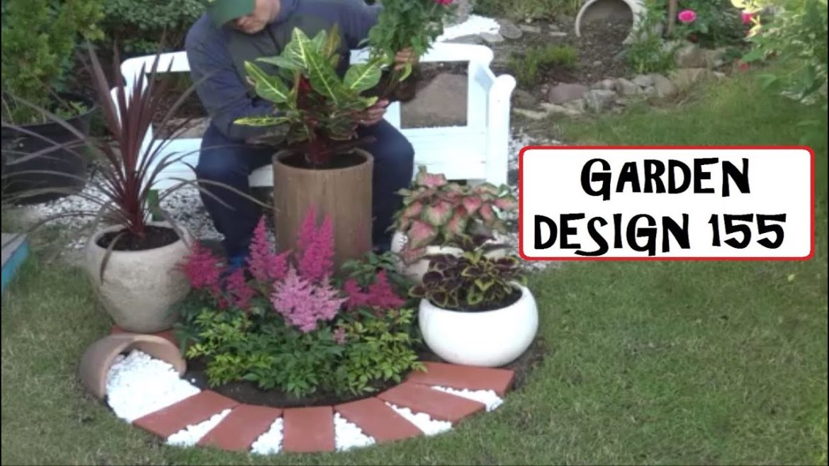 Garden Design (155) – Kreatywny klomb, pomysł na wystrój ogrodu.