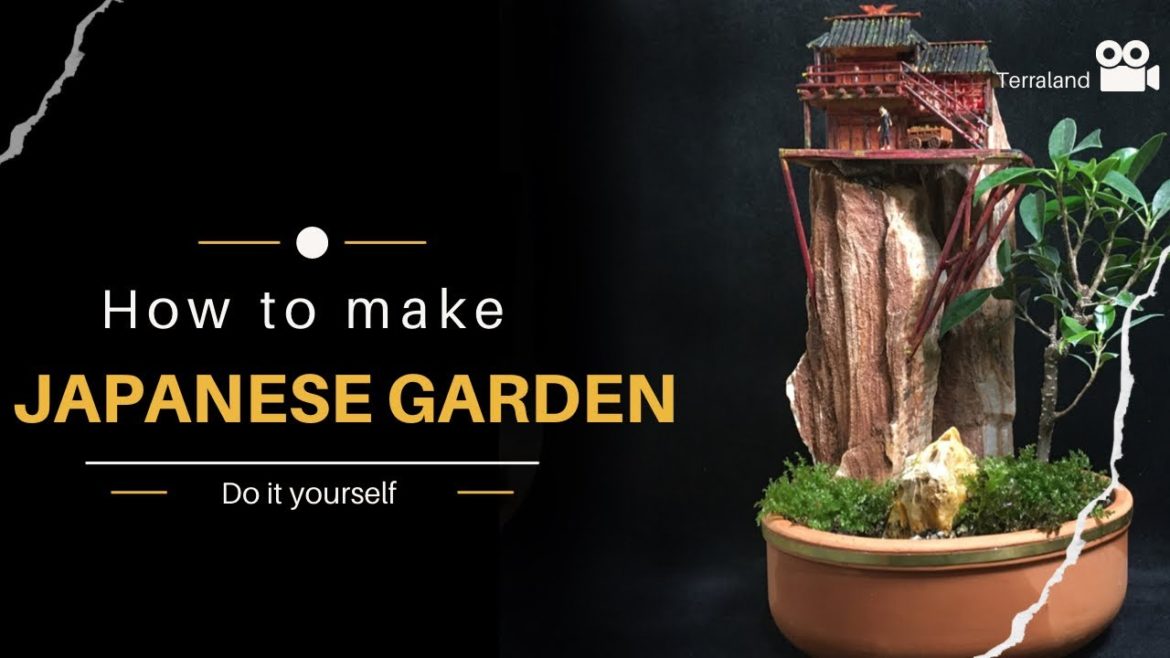 How to make mini garden in pot/ Japanese garden
