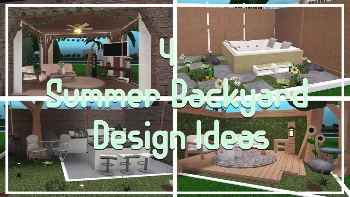 4 Summer Backyard Design Ideas pt. 2  | Welcome to bloxburg