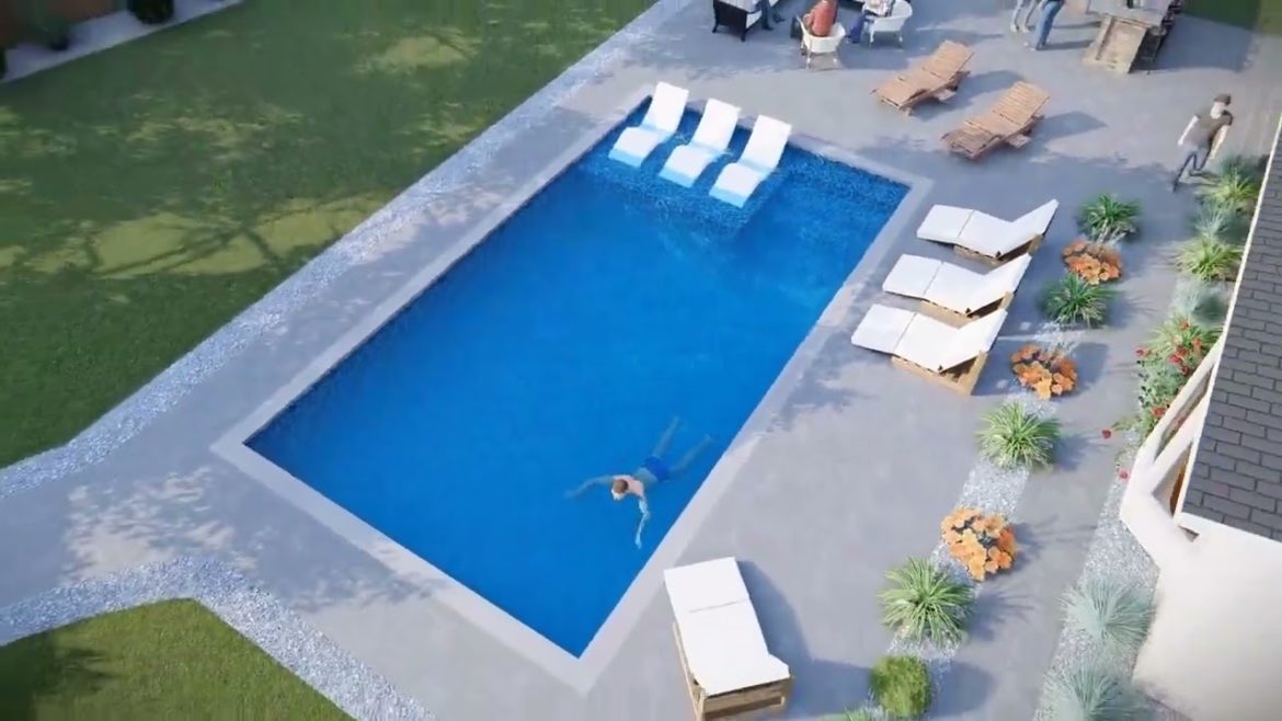 how to design you backyard with pool, fireplace, Jacuzzi landscapes