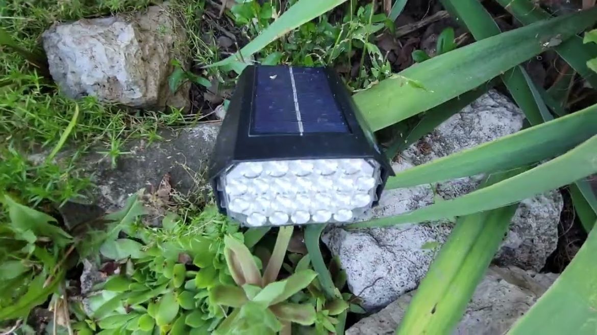 Quntis Waterproof Solar Lights Outdoor - Bright Garden SpotLights Landscape - Backyard Porch Lights