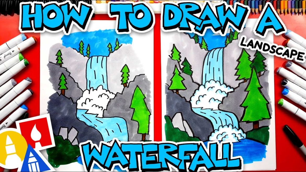 How To Draw A Waterfall Landscape – #CampYouTube Draw #WithMe How To Draw A Waterfall Landscape - #CampYouTube Draw #WithMe