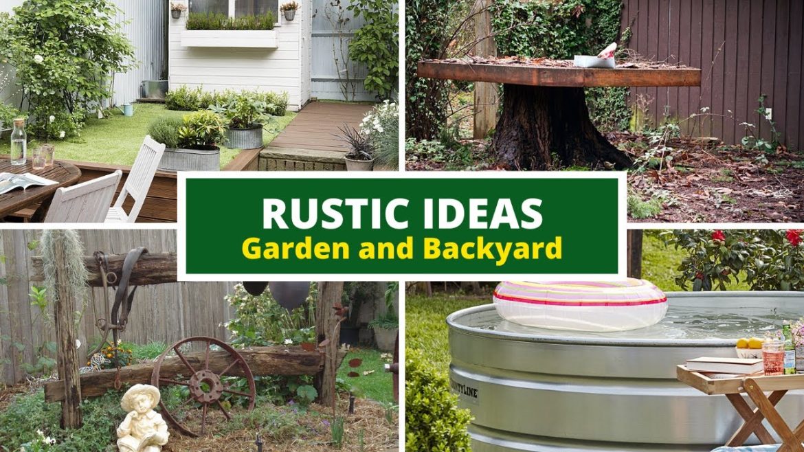 Cheap DIY Rustic Ideas for Garden and Backyard Landscaping