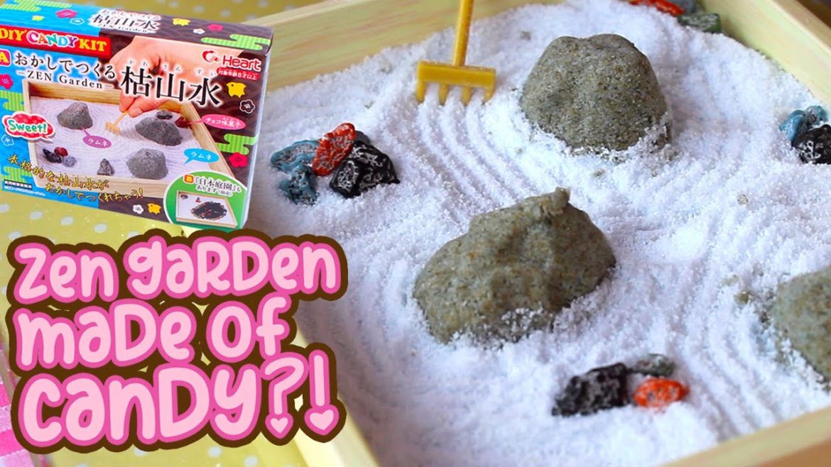 Making a Japanese Zen Garden DIY Candy Kit (and eating it!) | TOFU CUTE TV