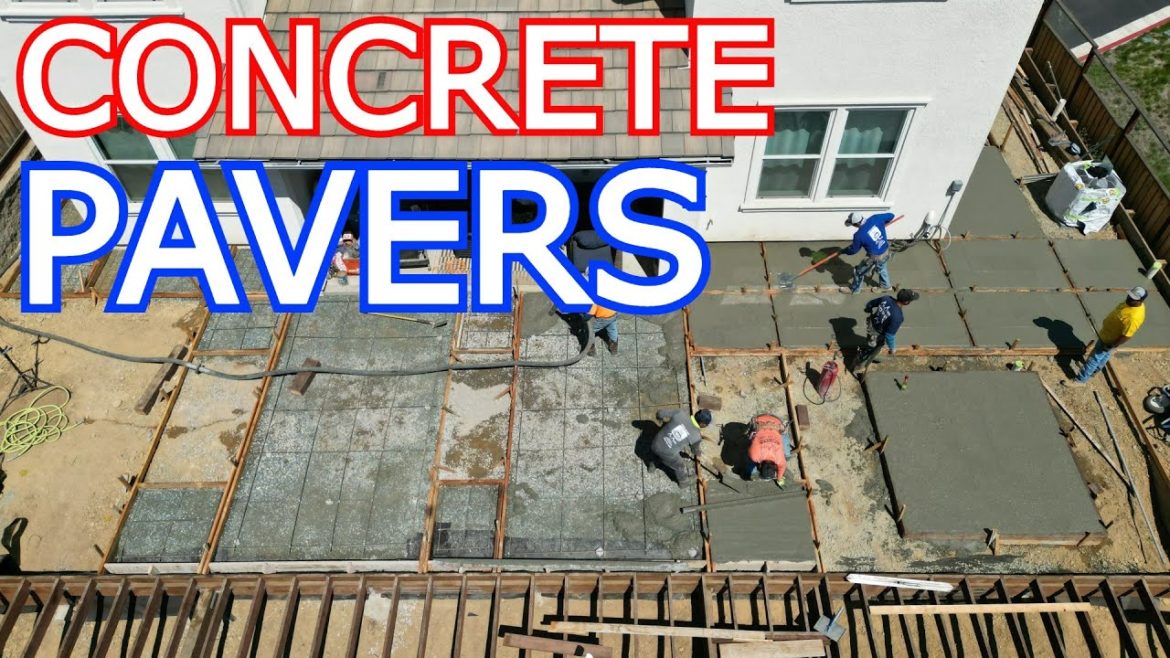 Pouring Concrete Pavers For Backyard (Modern Landscape Ideas)