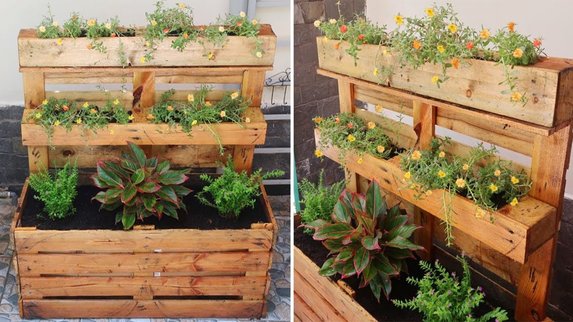 Creative way to Upcycle Pallets into flower planter box | DIY Garden ideas Creative way to Upcycle Pallets into flower planter box | DIY Garden ideas