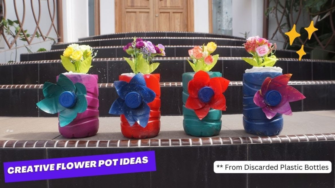 Creative Flower Pot Ideas From Discarded Plastic Bottles