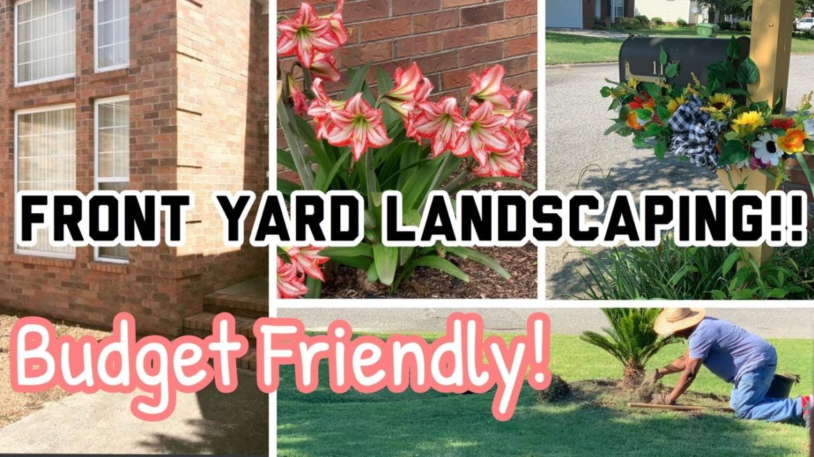 FRONT YARD LANDSCAPING AND INEXPENSIVE CREATIVE IDEAS 2020! / DO IT YOURSELF!!