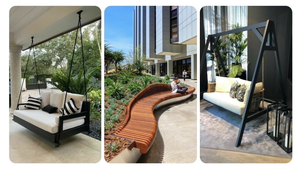 Amazing Garden Seats And Benches || Outdoor landscape  Furniture backyard design Ideas