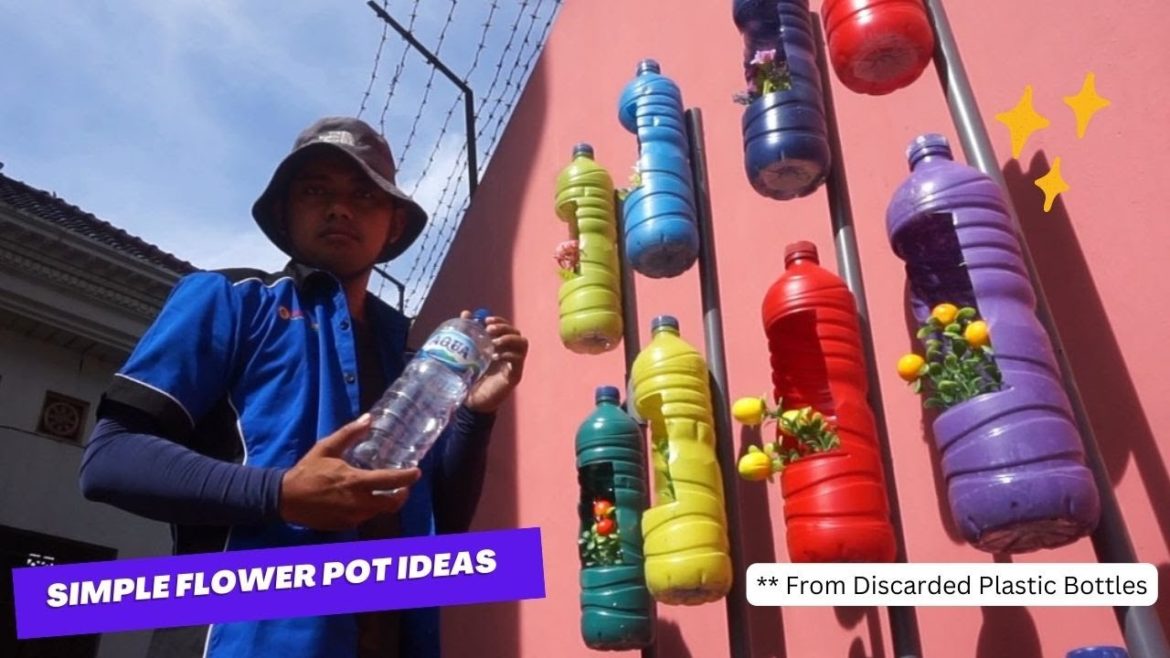 Recycle Plastic Bottles Into Cute Flower Pots - Simple Garden Ideas