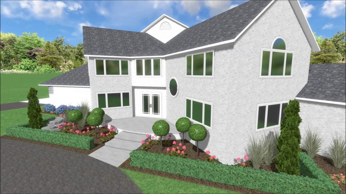 Front Yard Landscaping – Entryway Design – Driveway & Walkway Front Yard Landscaping - Entryway Design - Driveway & Walkway