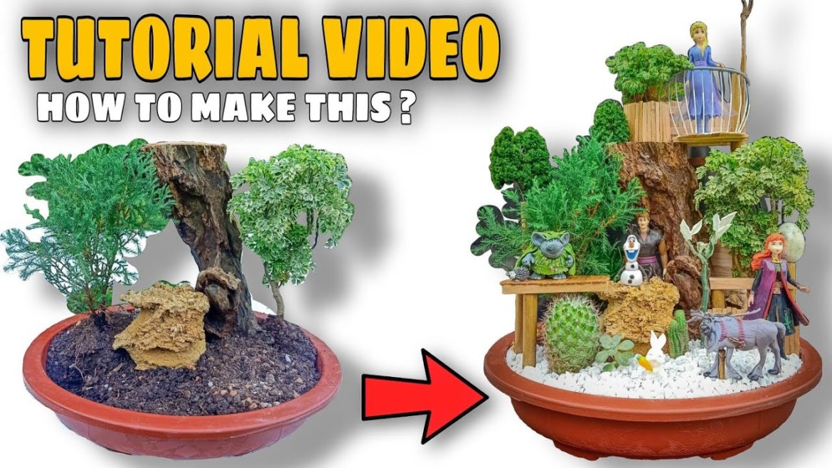 DISH GARDEN DESIGN : Inspired From The Movie FROZEN ❄️❄️❄️