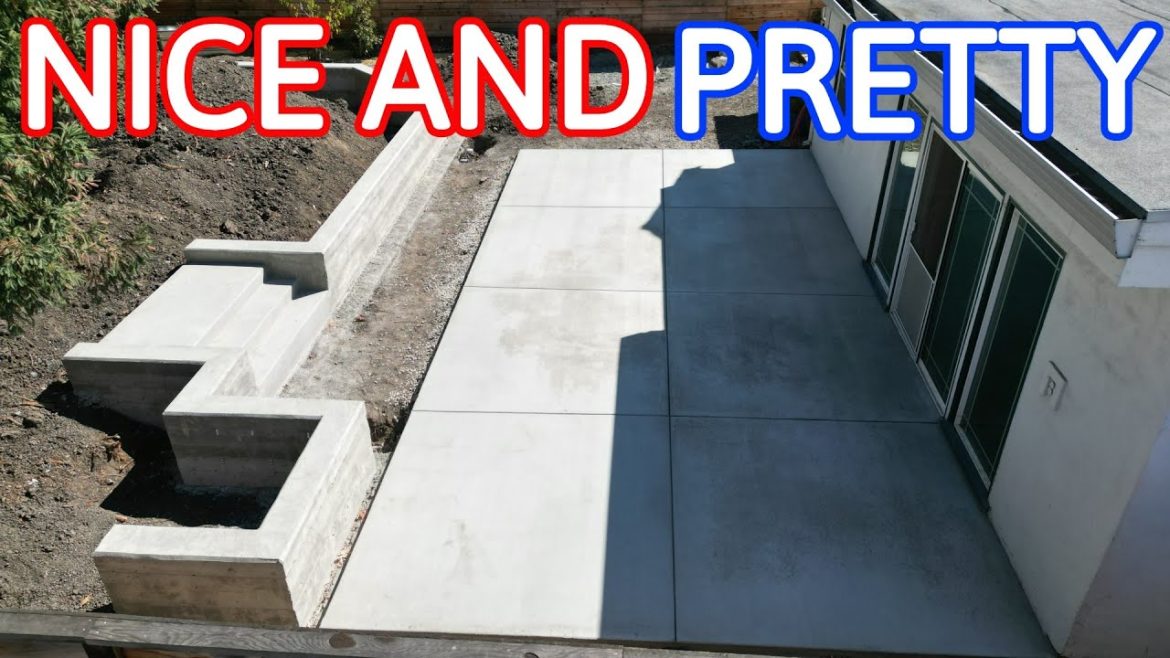 Backyard Makeover With Concrete Patio & Retaining Wall Backyard Makeover With Concrete Patio & Retaining Wall