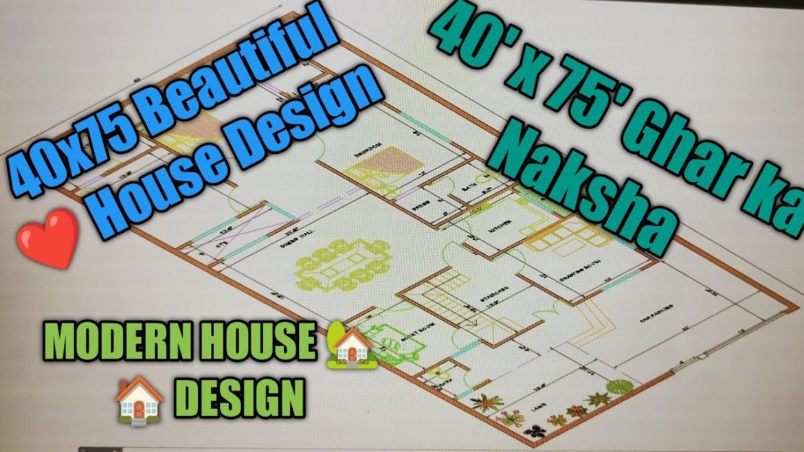 40×75 HOUSE PLAN|| 3000 SQFT GHAR KA NAKSHA || 5 BEDROOM HOUSE DESIGN WITH GARDEN 40x75 HOUSE PLAN|| 3000 SQFT GHAR KA NAKSHA || 5 BEDROOM HOUSE DESIGN WITH GARDEN