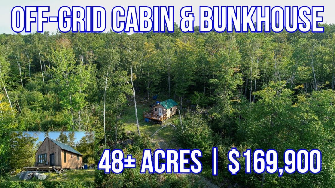 Off-Grid Cabin & Log Bunkhouse on 48± Acres | Maine Real Estate Off-Grid Cabin & Log Bunkhouse on 48± Acres | Maine Real Estate
