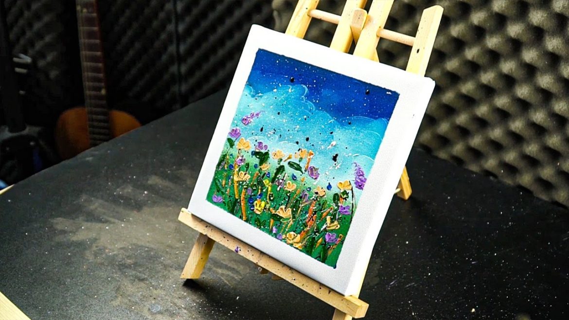 Colorful Flower Garden / Easy Painting Ideas / Acrylic Painting