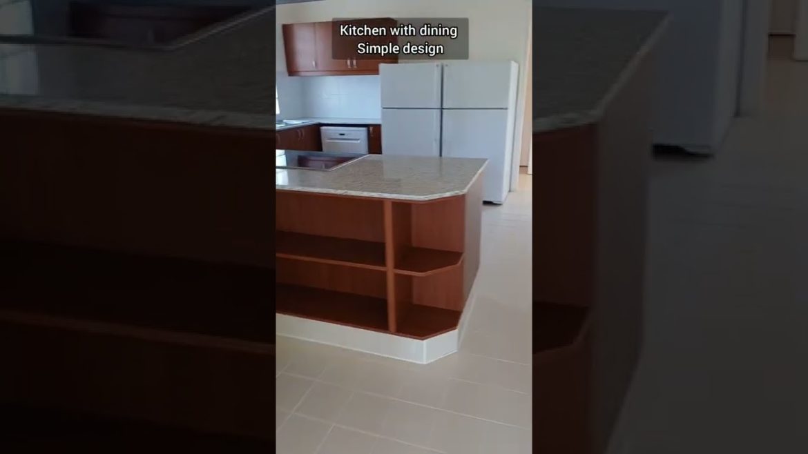 Simple kitchen design with dining and a garden outside. #shortvideo