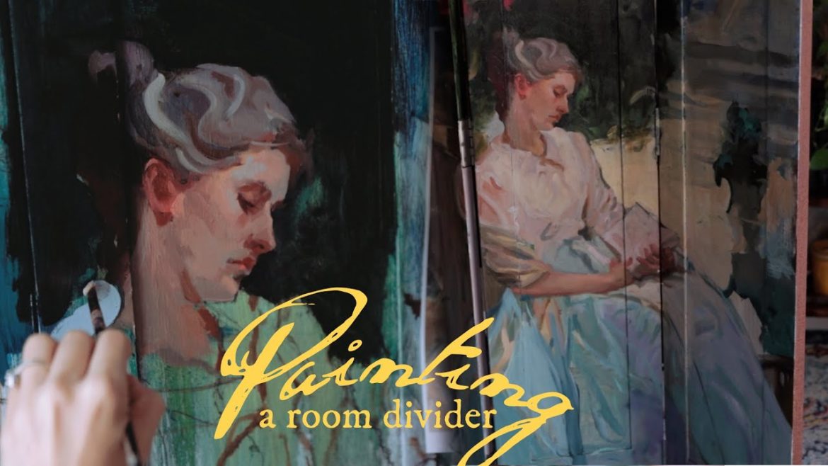 Painting a room divider (In the Garden, Corfu) Painting a room divider (In the Garden, Corfu)