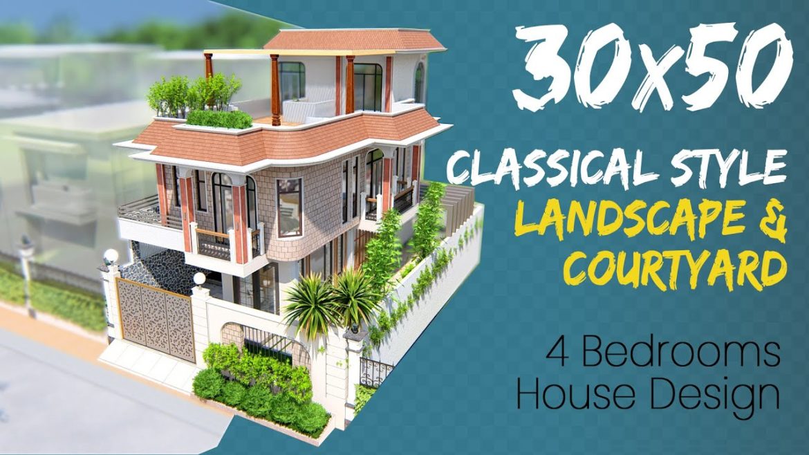 30X50 Feet | Landscape Anthophile House Design in 1500 sqft | 165 Gaj | 9X15 Mtr | Modern House Plan