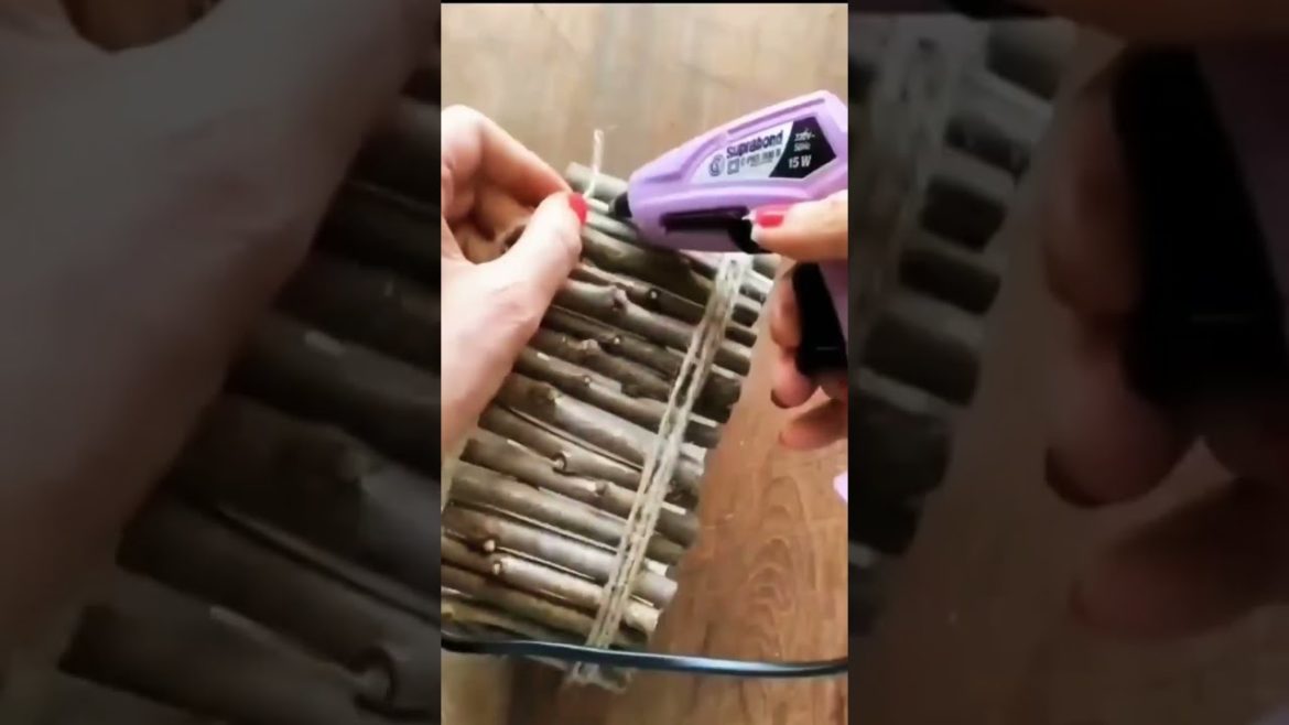 Plastic Container with Twigs to Plant Pot #shorts