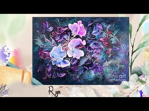 Tonal impressionist fine art soft pastel painting cottage garden πΊ sweet pea flowers π Tonal impressionist fine art soft pastel painting cottage garden πΊ sweet pea flowers π