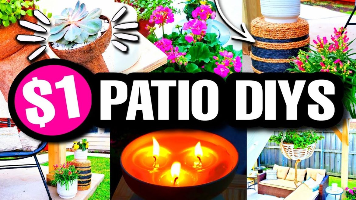 SIMPLE WAYS TO DIY Decorate a Patio or Garden using $1 supplies! (easy & budget friendly ideas) SIMPLE WAYS TO DIY Decorate a Patio or Garden using $1 supplies! (easy & budget friendly ideas)