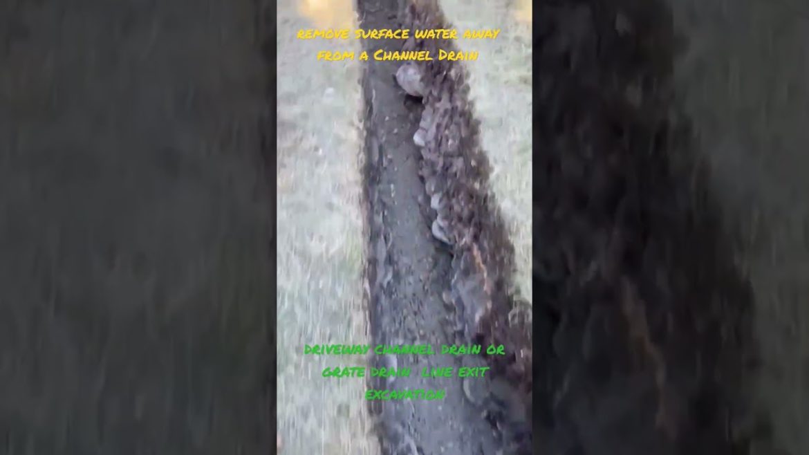 #Driveway #channel drain #grate #drainline exit excavation #drainagesystem #calgary #landscaping