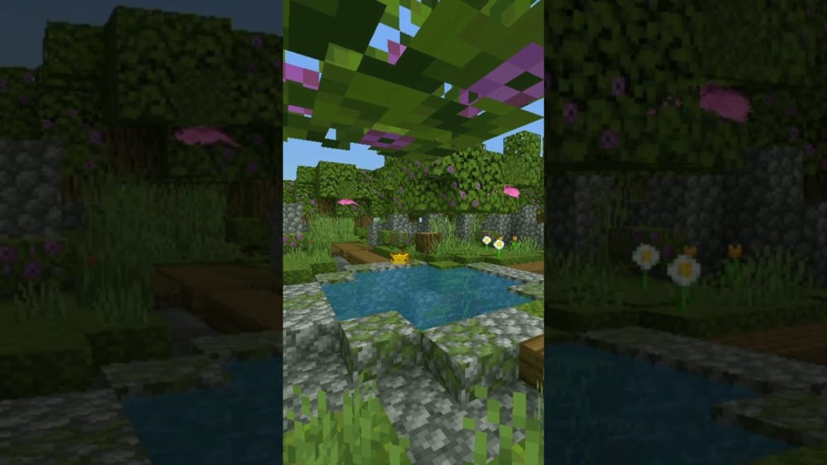 Very beautiful garden Idea for your Minecraft world / #short / #minecraft  / #gaming / viralshorts