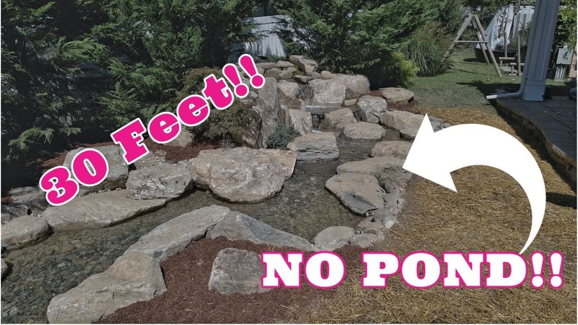 PONDLESS Stream & Waterfall (small backyard  w/ stream fountain)