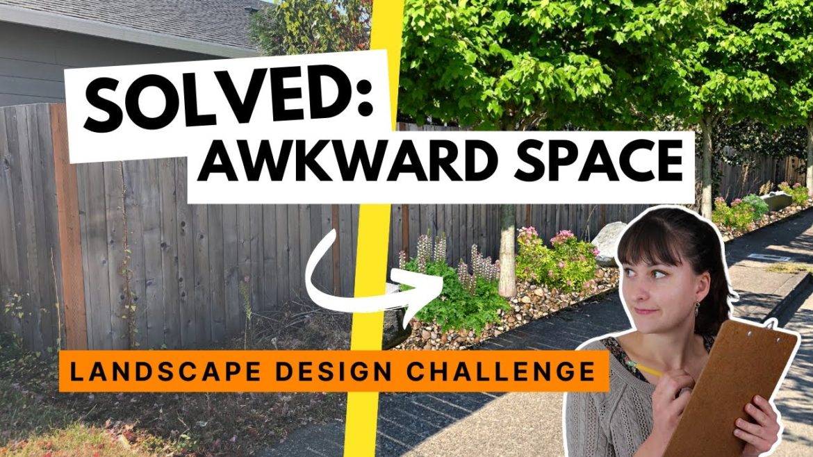 Awkward space between fence and sidewalk? 🪴 Landscape Design Problem SOLVED Awkward space between fence and sidewalk? 🪴 Landscape Design Problem SOLVED