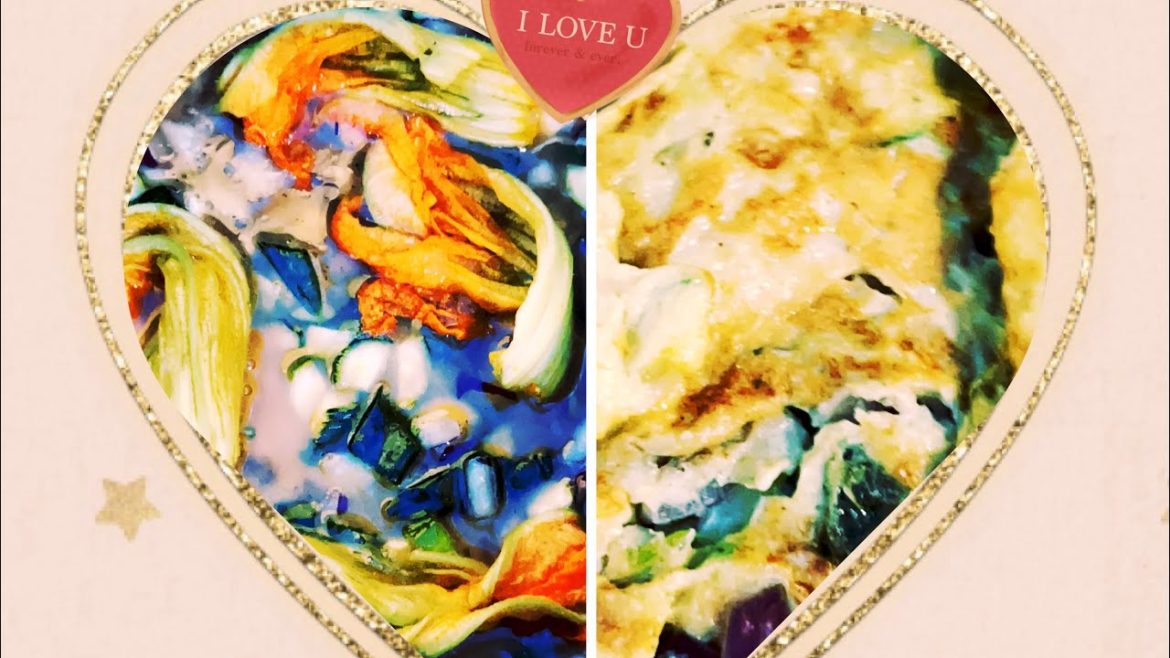 How to cook egg omelette l Organic zucchini l Added some edible flower l Scrumptious l ML Chelskie