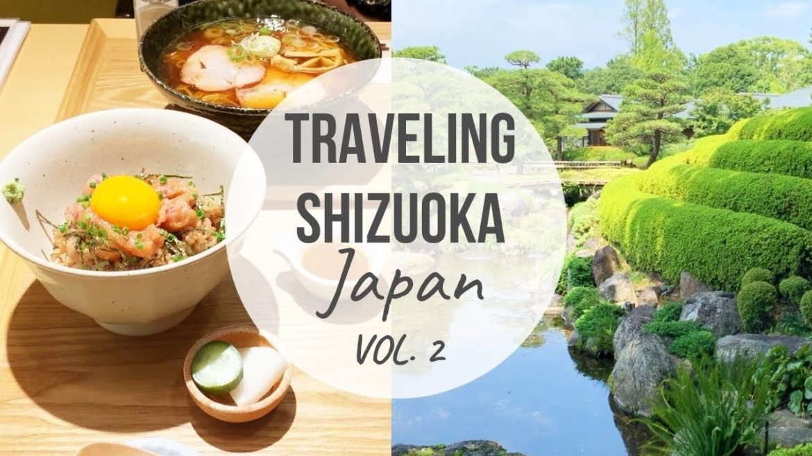 Traveling Japan: relaxing Japanese garden, day in a hot spring in Shizuoka (静岡県)