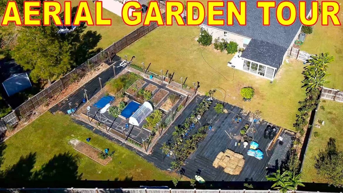 Aerial Drone Tour Of My Yard And Garden!