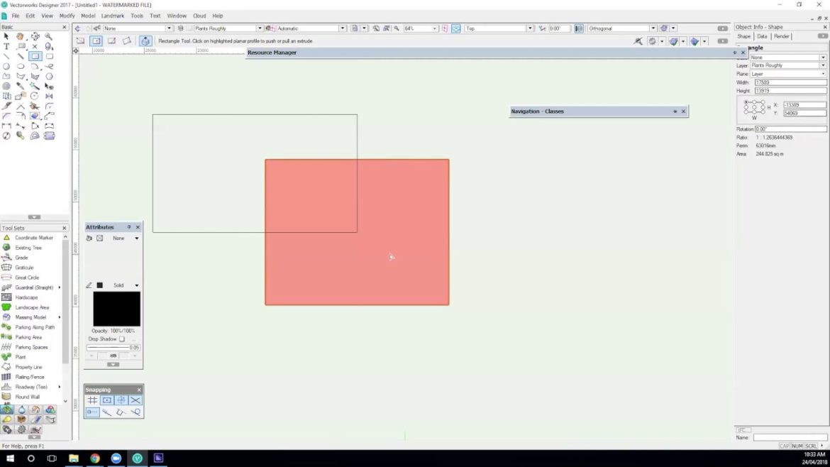 Vectorworks for Landscape Garden Design - Basic Tools Palette