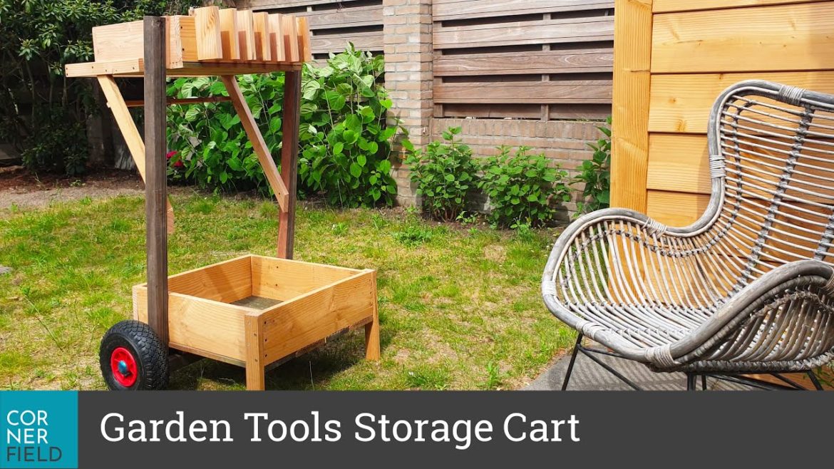 Garden Tools Storage Cart – Keep your tools with you while working in the garden Garden Tools Storage Cart - Keep your tools with you while working in the garden