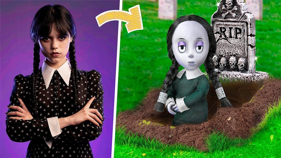 Wednesday's Dollhouse in a Backpack! 30 LOL OMG DIYs