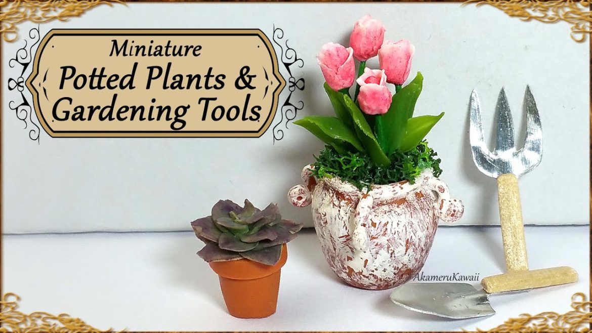 Miniature Potted Plants & Gardening Tools; Tulips and Succulent – Polymer Clay Tutorial Miniature Potted Plants & Gardening Tools; Tulips and Succulent - Polymer Clay Tutorial