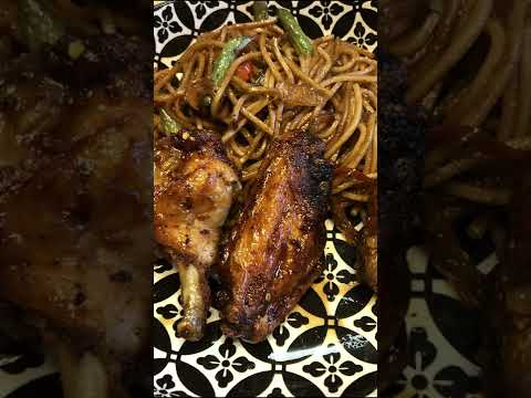 Kung Pao Chicken Wings and Noodles | #Shorts Kung Pao Chicken Wings and Noodles | #Shorts