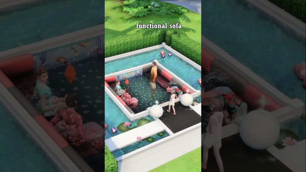 The sims 4 pool ideas with sofa in the water #sims4shorts #sims4ideas #sims4pool The sims 4 pool ideas with sofa in the water #sims4shorts #sims4ideas #sims4pool