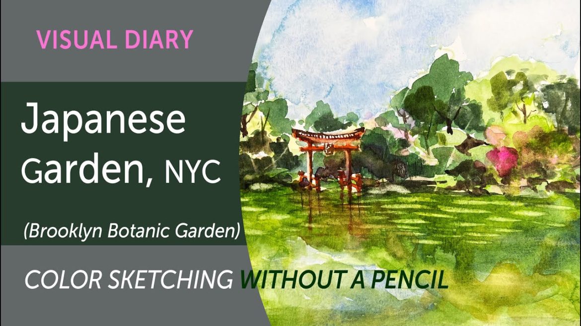 Watercolor Painting | a Japanese Garden