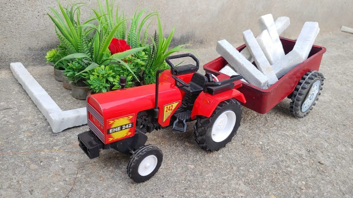 diy tractor making marble wall on both sides of the garden science project |🚜| KeepVilla | sahil ips