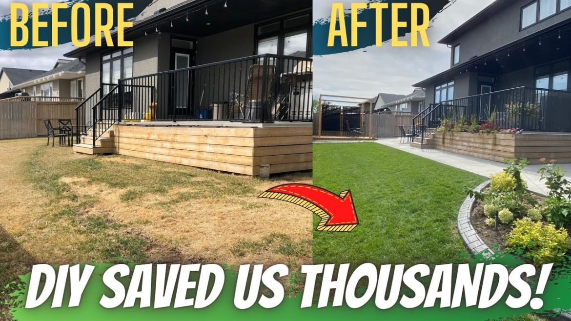 Backyard Landscaping Transformation Makeover DIY Part 1. We Have a Useable Yard!