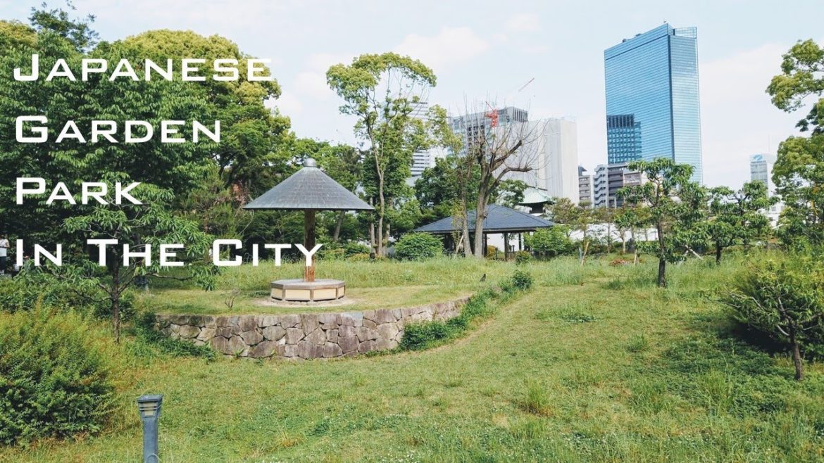 【4K】Japanese Garden Park in Osaka City : Landscape Design Videowalk