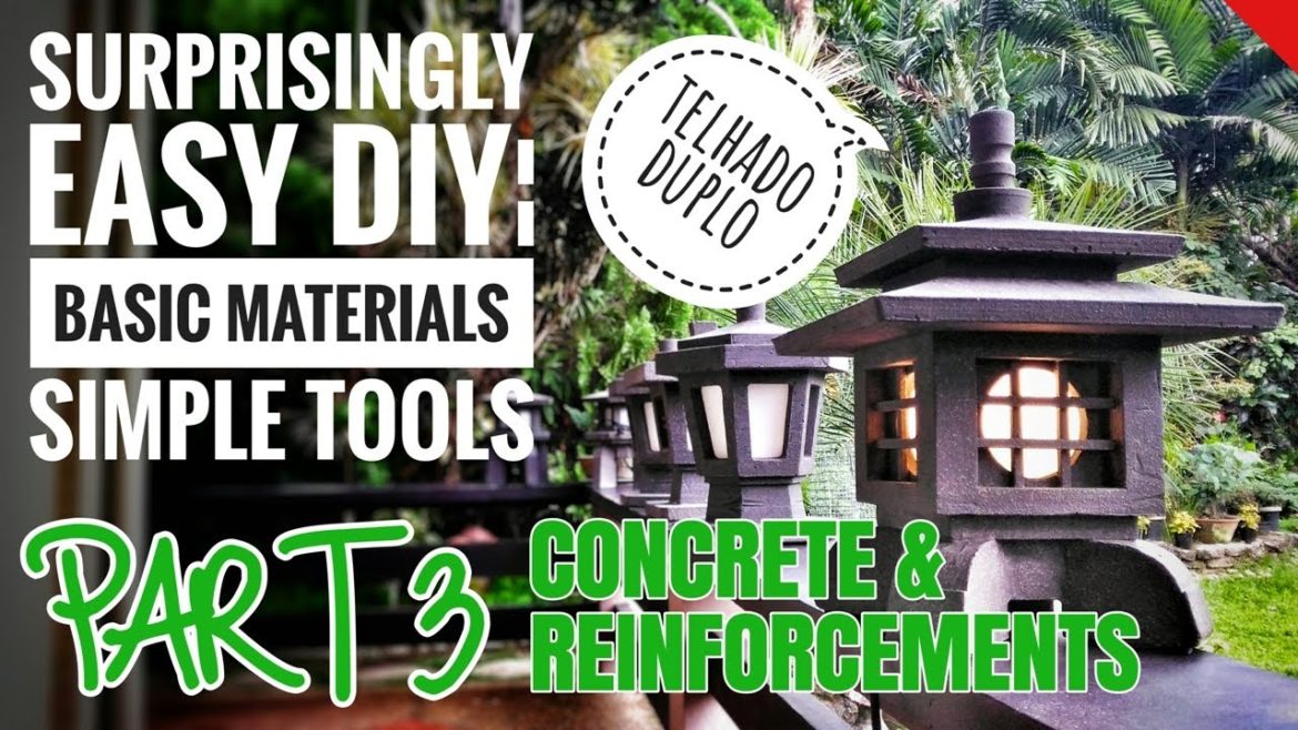 🔺 DIY ¦ Japanese Style Concrete Lantern with LED light ¦ Video Series # 6 Part 3
