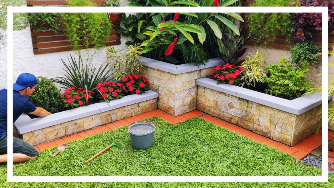 Incrível restauração da cama de flores