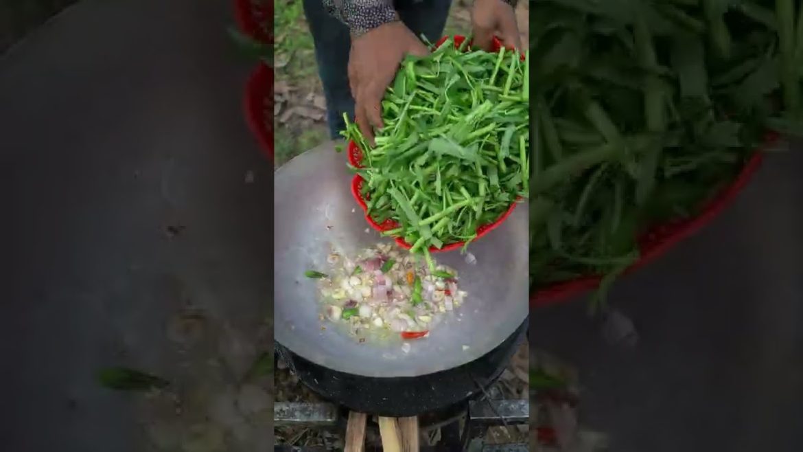 Water Spinach Fry Recipe #shorts
