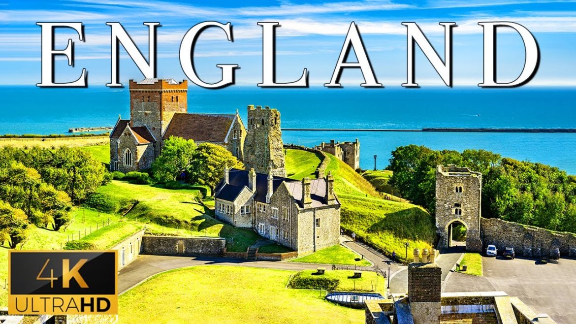 FLYING OVER ENGLAND (4K UHD) - Calming Music With Stunning Natural Landscape Videos (Ultra HD)